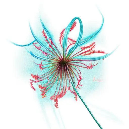 red spider lily tattoo design idea