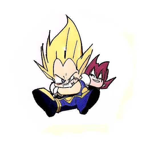 majin vegeta tattoo design idea