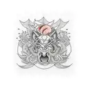 Peach tattoo design idea