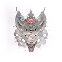 Peach tattoo design idea