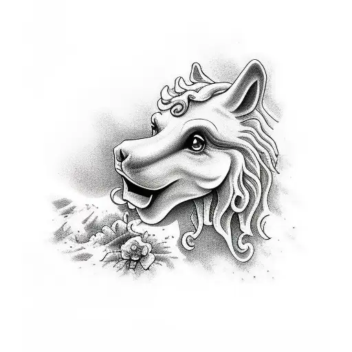 jesus animaux nature tattoo design idea