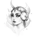 lady fortune tattoo design idea