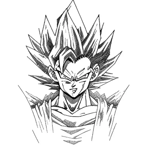 super saiyan 2 gohan tattoo design idea