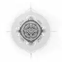 hinduism and science tattoo design idea