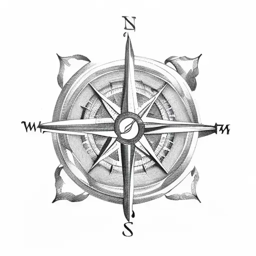 A compass with a biblical verse, representing guidance and direction in life tattoo design idea