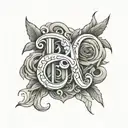 letters KPJJ tattoo design idea