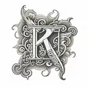 letters KPJJ tattoo design idea