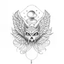 alas de angel tattoo design idea