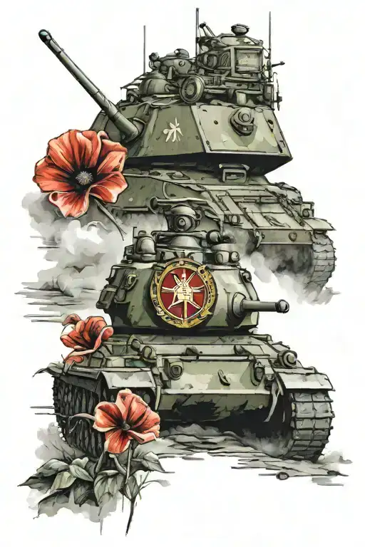 scimitar tank, Houshold cavalry, the lifeguards badge, army name tag, poppy tattoo design idea