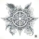 Heritage symbol hidden within its shadow tattoo design idea