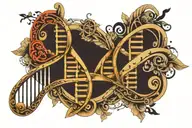 DNA double helix tattoo design idea