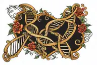 DNA double helix tattoo design idea