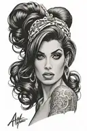 Amy Winehouse tattoo design idea