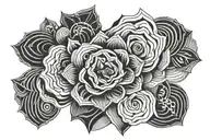 asymmetrical lines tattoo design idea