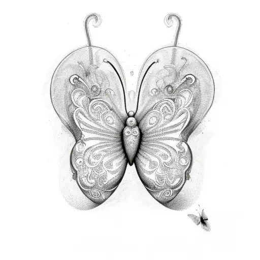 Butterfly, Heart tattoo design idea