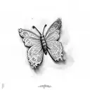 Butterfly, Heart tattoo design idea