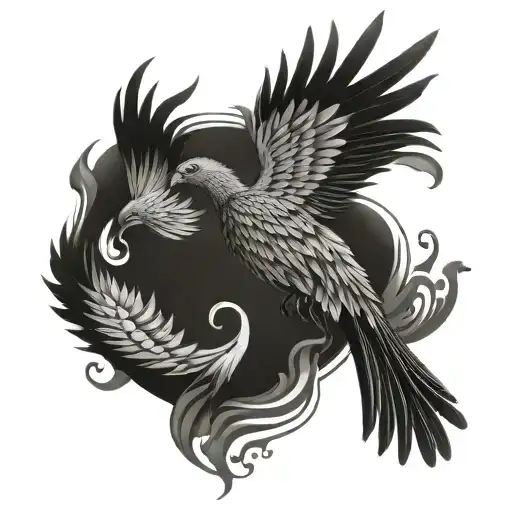 sobriety date into a phoenix tattoo design idea