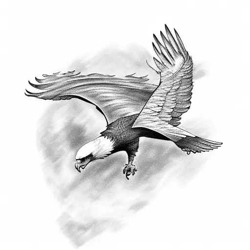 Design a tattoo of an eagle soaring over a football stadium tattoo design idea