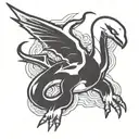 lugia from pokemon tattoo design idea