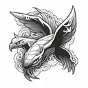 lugia from pokemon tattoo design idea