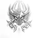 warhammer 40k dark angels tattoo design idea