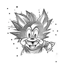 goku and mickey mouse tattoo design idea