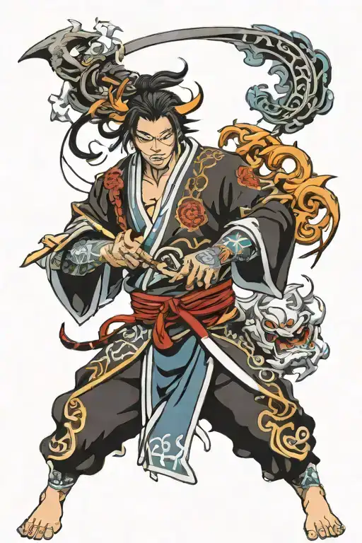 Rengoku Demon Slayer tattoo design idea