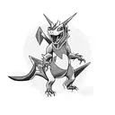 Charizard pixel tattoo design idea