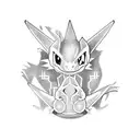 Charizard pixel tattoo design idea