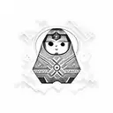 Russian nesting dolls with a modern twist tattoo design idea