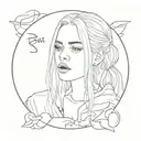 billie eilish lyrics tattoo design idea