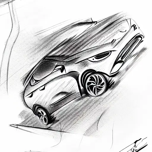 car crash tattoo design idea