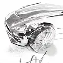 car crash tattoo design idea