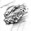 car crash tattoo design idea