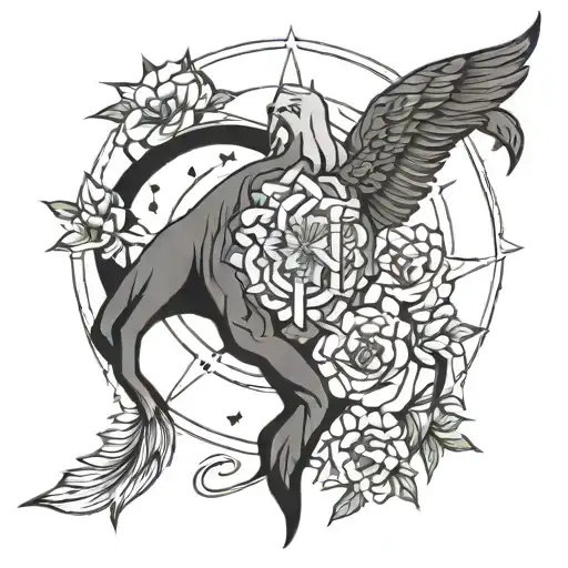 stoic virtues tattoo design idea