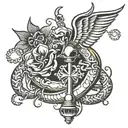 gay chastity slave  tattoo design idea