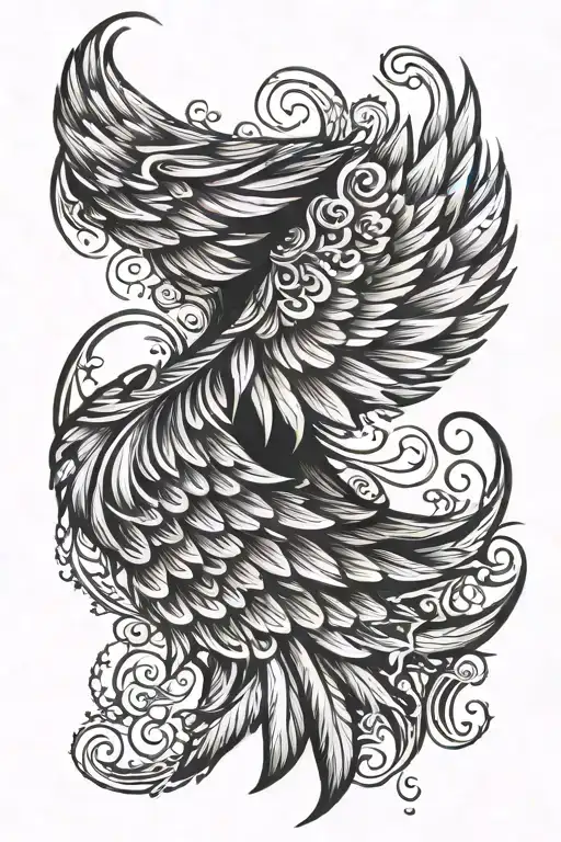wing left one tattoo design idea