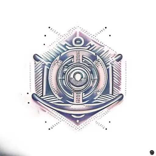 Patrones abstractos inspirados en las texturas y sonidos del techno tattoo design idea