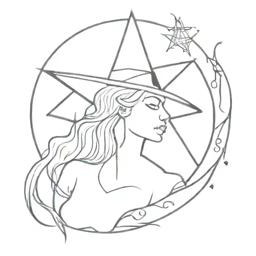 witchy tattoo tattoo design idea