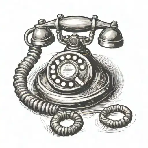 old phone dial tattoo design idea
