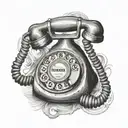 old phone dial tattoo design idea