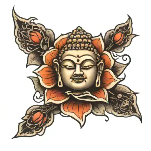 rose budha full arm tattoo tattoo design idea