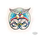 two-headed chick tattoo design idea