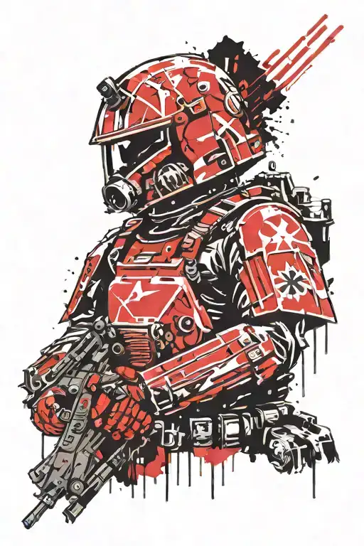 warhammer 40k imperial guard tattoo design idea