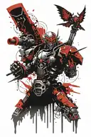 mechanicus 40k oni tattoo design idea