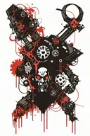 mechanicus 40k oni tattoo design idea