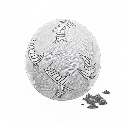 Sunset on beach with football, Dr.Peper, small pot leaf, and a can of tobacco  tattoo design idea