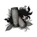 arm sleeve with mandala pointillism technique and protection symbols tattoo design idea