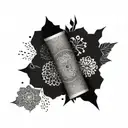 arm sleeve with mandala pointillism technique and protection symbols tattoo design idea