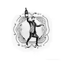 wine lover tattoo design idea